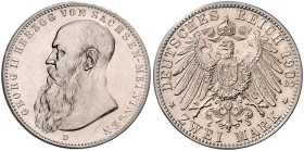 SACHSEN-MEININGEN, Georg II., 1866-1914, 2 Mark 1902 D.
 st
J.151b
