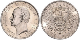 SACHSEN-WEIMAR-EISENACH, Carl Alexander, 1853-1901, 2 Mark 1892 A. Goldene Hochzeit.
 st
J.156