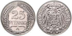 KLEINMÜNZEN, 25 Pfennig 1912 A.
Ware ist regelbesteuert
standard taxation
PP
J.18