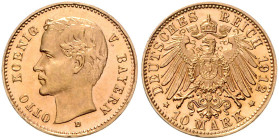 BAYERN, Otto, 1886-1913, 10 Mark 1912 D.
Ware ist regelbesteuert
standard taxation
st
J.201