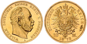PREUSSEN, Wilhelm I., 1861-1888, 10 Mark 1872 A.
PP
J.242