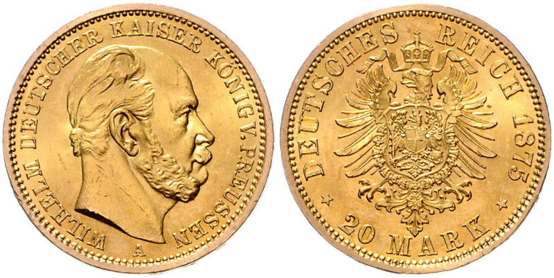 PREUSSEN, Wilhelm I., 1861-1888, 20 Mark 1875 A.
Ware ist MwSt-befreit
VAT tax...