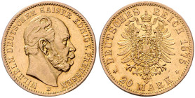 PREUSSEN, Wilhelm I., 1861-1888, 20 Mark 1875 B.
Ware ist regelbesteuert
standard taxation
vz/st
J.246