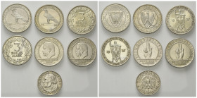 WEIMARER REPUBLIK, 1919-1933, 3 Reichsmark 1925 A. Rheinlande (2x), 3 RM 1929 A. Schwurhand (2x), 3 RM 1930 A (2x), 2 RM 1933 A. Luther.
 7 Stk., vz...