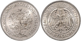 WEIMARER REPUBLIK, 1919-1933, 5 Reichsmark 1927 A. Eichbaum.
 Prachtex., st
J.331