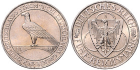 WEIMARER REPUBLIK, 1919-1933, 5 Reichsmark 1930 A. Rheinlandräumung.
 st
J.346