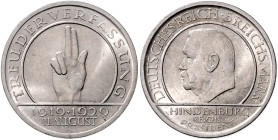 WEIMARER REPUBLIK, 1919-1933, 5 Reichsmark 1929 A. Schwurhand.
 st
J.341
