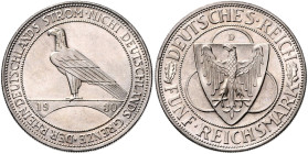WEIMARER REPUBLIK, 1919-1933, 5 Reichsmark 1930 D. Rheinlandräumung.
 st
J.346