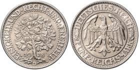 WEIMARER REPUBLIK, 1919-1933, 5 Reichsmark 1928 D. Eichbaum.
 st
J.331