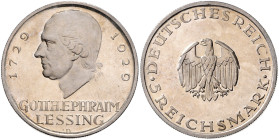 WEIMARER REPUBLIK, 1919-1933, 5 Reichsmark 1929 D. Lessing.
 PP
J.336