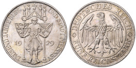 WEIMARER REPUBLIK, 1919-1933, 5 Reichsmark 1929 E. Meissen.
 st
J.339