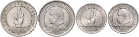 WEIMARER REPUBLIK, 1919-1933, 5 Reichsmark 1929 A. 10. Jahrestag der Weimarer Reichsverfassung. 36mm; 25,11g; 12 h. DAZU:3 Reichsmark 1929 A. 10. Jahr...