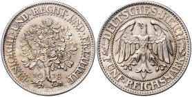WEIMARER REPUBLIK, 1919-1933, 5 Reichsmark 1928 F. Eichbaum.
 st
J.331