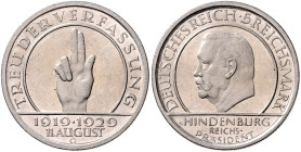 WEIMARER REPUBLIK, 1919-1933, 5 Reichsmark 1929 G. Schwurhand.
 st
J.341