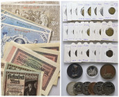WEIMARER REPUBLIK, 1919-1933, Sammlerlot: 200 Mark 1923 J (3x), 3 RM 1922, 50 Rpf 1920 (2x), 1921, 1924 (2x), 10 Rpf 1924 (2x), 1925 (2x), 1931 (2x), ...