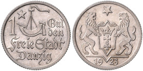 DANZIG, Freie Stadt, 1920-1939, 1 Gulden 1923.
 st
J.D7