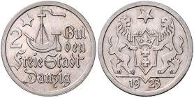 DANZIG, Freie Stadt, 1920-1939, 2 Gulden 1923.
Ware ist regelbesteuert
standard taxation
vz/st
J.D8; N.698; Y.9