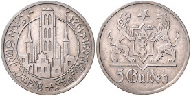 DANZIG, Freie Stadt, 1920-1939, 5 Gulden 1923.
 vz
J.D9
