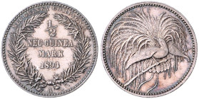 KOLONIEN, Deutsch-Neuguinea, 1/2 Mark 1894 A.
 PP
J.704