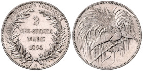 KOLONIEN, Deutsch-Neuguinea, 2 Mark 1894 A.
 st
J.706
