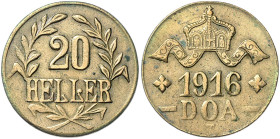 KOLONIEN, Deutsch-Ostafrika, 20 Heller 1916 B.
 vz
J.724b