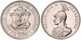 KOLONIEN, Deutsch-Ostafrika, 1/2 Rupie 1897.
Ware ist regelbesteuert
standard taxation
vz/st
J.712; N.722; Y.3