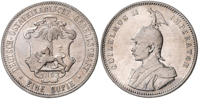 KOLONIEN, Deutsch-Ostafrika, 1 Rupie 1893.
 ss/vz
J.713