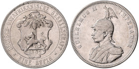 KOLONIEN, Deutsch-Ostafrika, 1 Rupie 1892.
Ware ist regelbesteuert
standard taxation
ss/vz
J.713