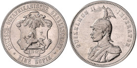 KOLONIEN, Deutsch-Ostafrika, 1 Rupie 1897.
Ware ist regelbesteuert
standard taxation
vz
J.713; N.723; Y.4