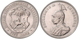 KOLONIEN, Deutsch-Ostafrika, 1 Rupie 1891.
 vz
J.713