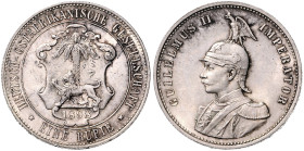 KOLONIEN, Deutsch-Ostafrika, 1 Rupie 1898. 31mm; 11,69g; 12h.
 schöne Patina, f.st
J.713