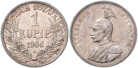 KOLONIEN, Deutsch-Ostafrika, 1 Rupie 1906 A. 31mm; 11,65g; 12h.
 vz/vz-st
J.722