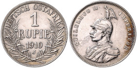 KOLONIEN, Deutsch-Ostafrika, 1 Rupie 1910 J.
 Kr., vz
J.722; N.739; Y.15