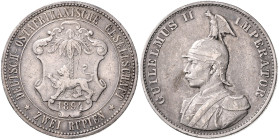 KOLONIEN, Deutsch-Ostafrika, 2 Rupien 1894.
 ss/vz
J.714
