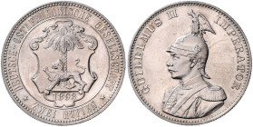 KOLONIEN, Deutsch-Ostafrika, 2 Rupien 1893.
 f.st
J.714