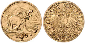 KOLONIEN, Deutsch-Ostafrika, 15 Rupien 1916 T.
 vz+
J.728a