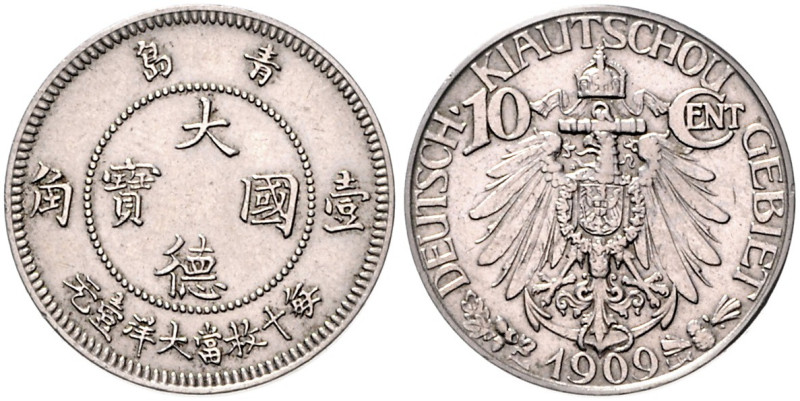 KOLONIEN, Kiautschou, 10 Cent 1909.
 vz+
J.730; N.756; Y.2