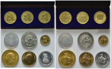 STAATLICHE NOTMÜNZEN, Provinz Westfalen, 10.000 Mark 1923. Breiter Randstab, 500 Mark 1922, 100 Mark 1923 Alum., 100 Mark 1923 Messing. DAZU: Alu.-Med...