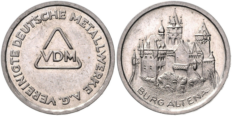 BUNDESREPUBLIK DEUTSCHLAND, Cu-Ni-Med. o.J. a.d. Vereinigten Deutschen Metallwer...