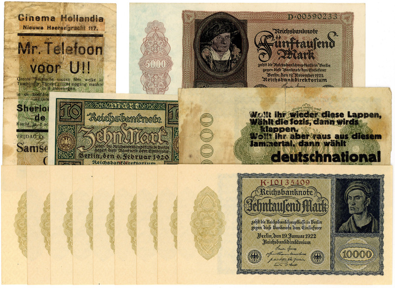 DEUTSCHES REICH BIS 1945, Geldscheine der Inflation, 1919-1924, 5000 Mark 19.11....