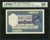 India Government of India 10 Rupees ND (1925-33) Pick 7b Jhunjhunwalla-Razack 3.7.2 PMG Choice About Uncirculated 58 EPQ. A handsome, and rarely seen ...