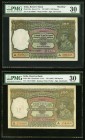 India Reserve Bank of India 100 Rupees ND (1937) Pick 20a Jhunjhunwalla-Razack 4.7.1A PMG Very Fine 30; 100 Rupees ND (1943) Pick 20b Jhunjhunwalla-Ra...