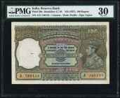 India Reserve Bank of India 100 Rupees ND (1937) Pick 20d Jhunjhunwalla-Razack PMG Very Fine 30. Issued by the Calcutta Office, this 100 Rupees wartim...