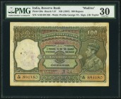 India Reserve Bank of India 100 Rupees ND (1937) Pick 20n Jhunjhunwalla-Razack 4.7.1F PMG Very Fine 30. A Reserve Bank of India issue designated for M...