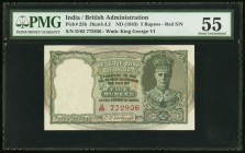 India Reserve Bank of India 5 Rupees ND (1943) Pick 23b Jhunjhunwalla-Razack 4.4.2 PMG About Uncirculated 55. Issued during World War II, this is the ...