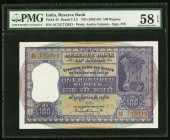 India Reserve Bank of India 100 Rupees ND (1962-67) Pick 45 Jhunjhunwalla-Razack 6.7 PMG Choice About Unc 58; Choice About Unc 58 EPQ (2). A lovely tr...