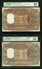 India Reserve Bank of India 1000 Rupees ND (1975-77) Pick 65a; 65b Jhunjhunwalla-Razack 6.9.4.1; 6.9.4.2 PMG Choice Very Fine 35; Extremely Fine 40. A...