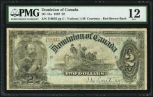 DC-14a $2 1897 PMG Fine 12. This red-brown back variety is considered scarce in all grades. Only 700,000 were printed in this color scheme before it w...