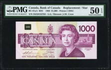 BC-61aA $1000 1988 Replacement PMG About Uncirculated 50 EPQ. A handsome, highest denomination example, highlighted by its replacement prefix, EKX. Li...