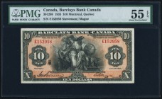 Montreal, PQ- Barclays Bank (Canada) $10 2.1.1935 Ch.# 30-12-08 PMG About Uncirculated 55 EPQ. Tied for the finest grade in the PMG Population Report ...